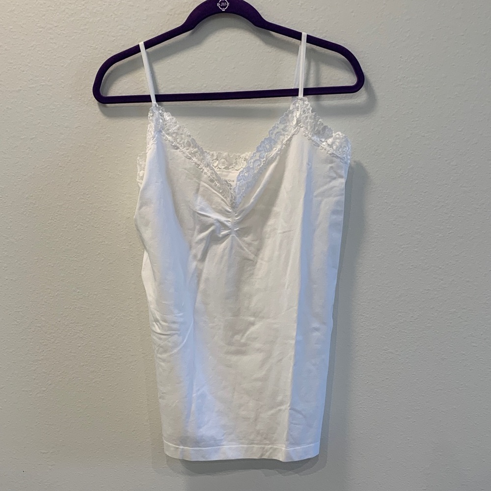 Attention White Lace Trim Chemise
